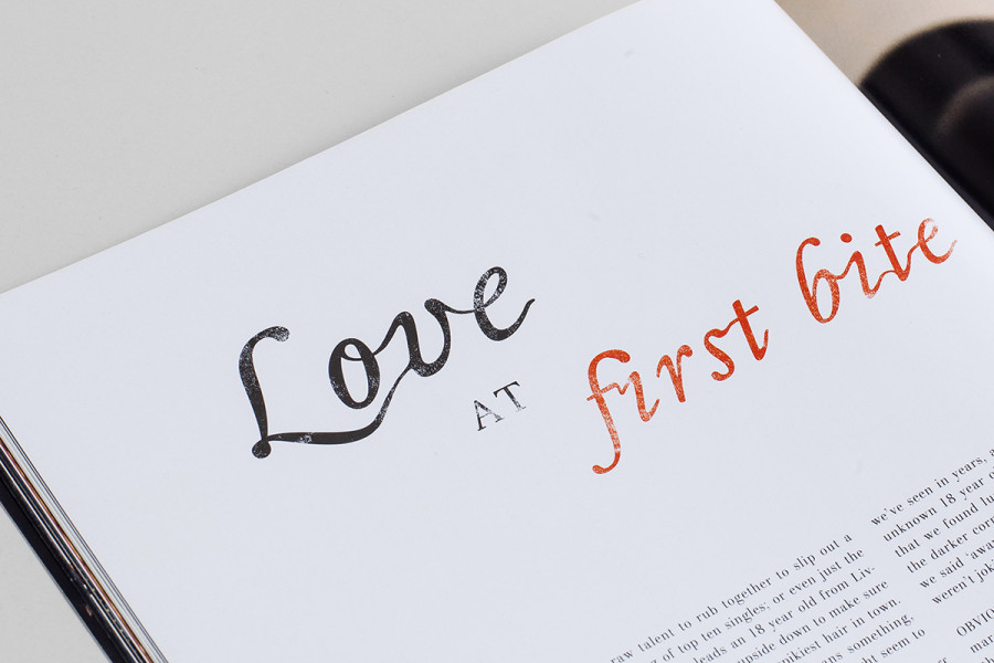 Love magazine, lettering and character design.