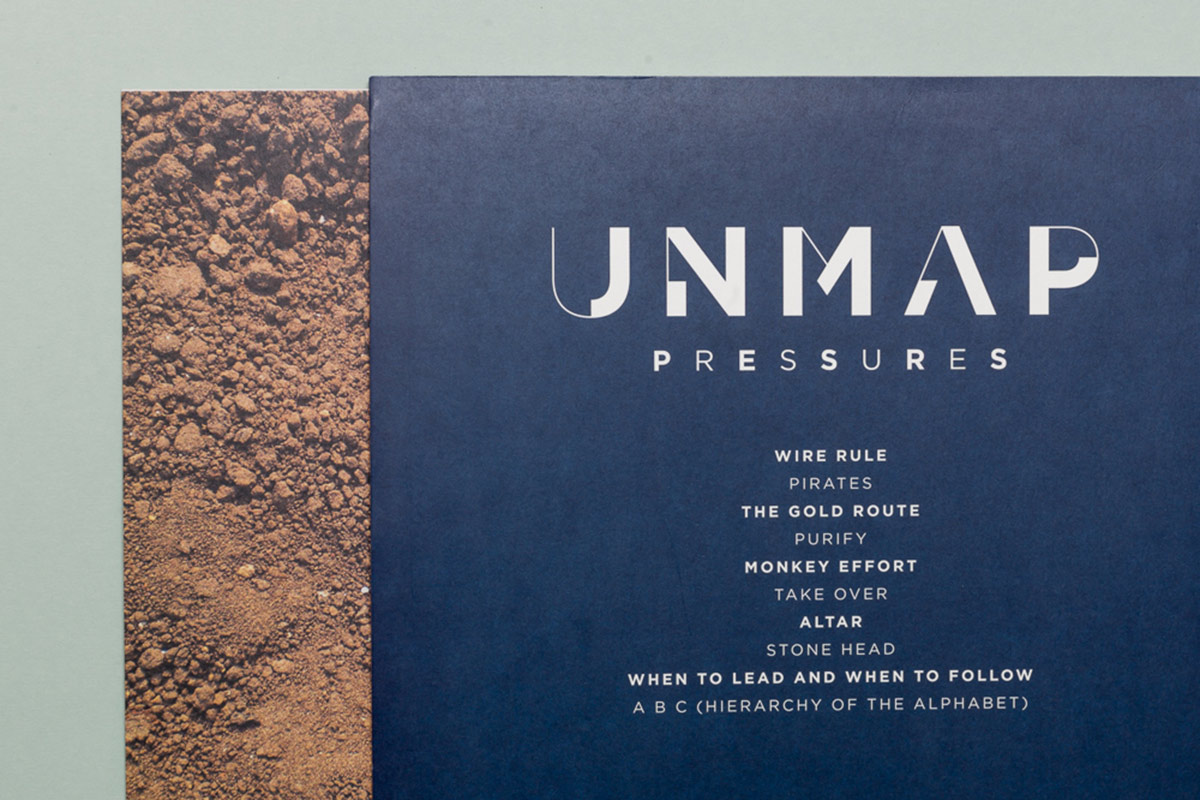 UNMAP, electro pop, band. Record sleeve design.